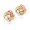 18k Tri-Color Gold Earrings for the Modern Woman