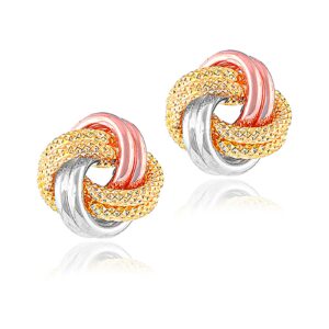 18k Tri-Color Gold Earrings for the Modern Woman