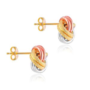 Alternative view of 18k Tri-Color Gold Earrings for the Modern Woman