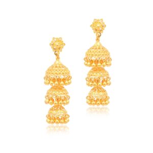 Pairing 22kt Gold Jhumki Earrings with Other Jewelry Pieces