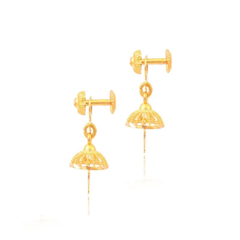 Alternative view of Famous Celebrities Sporting 22kt Gold Jhumki Earrings