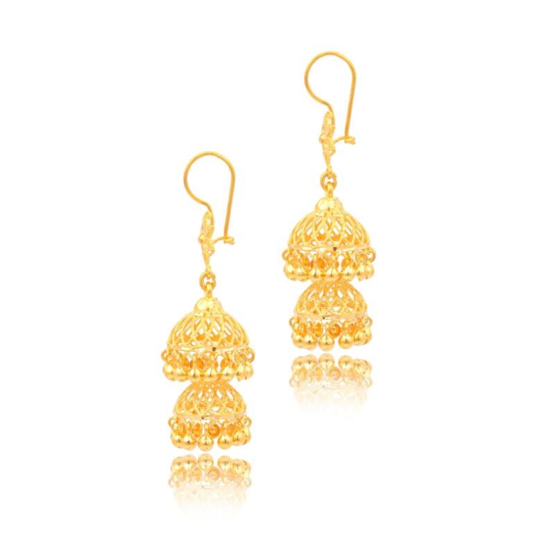 Alternative view of The Versatility of 22kt Gold Jhumkis in Fashion