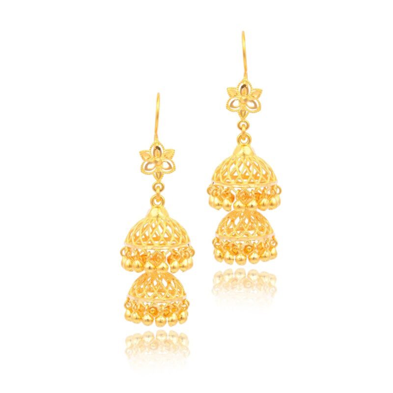The Versatility of 22kt Gold Jhumkis in Fashion