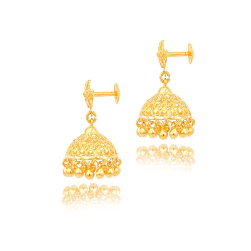 Alternative view of Future Trends in 22kt Gold Jhumki Earrings