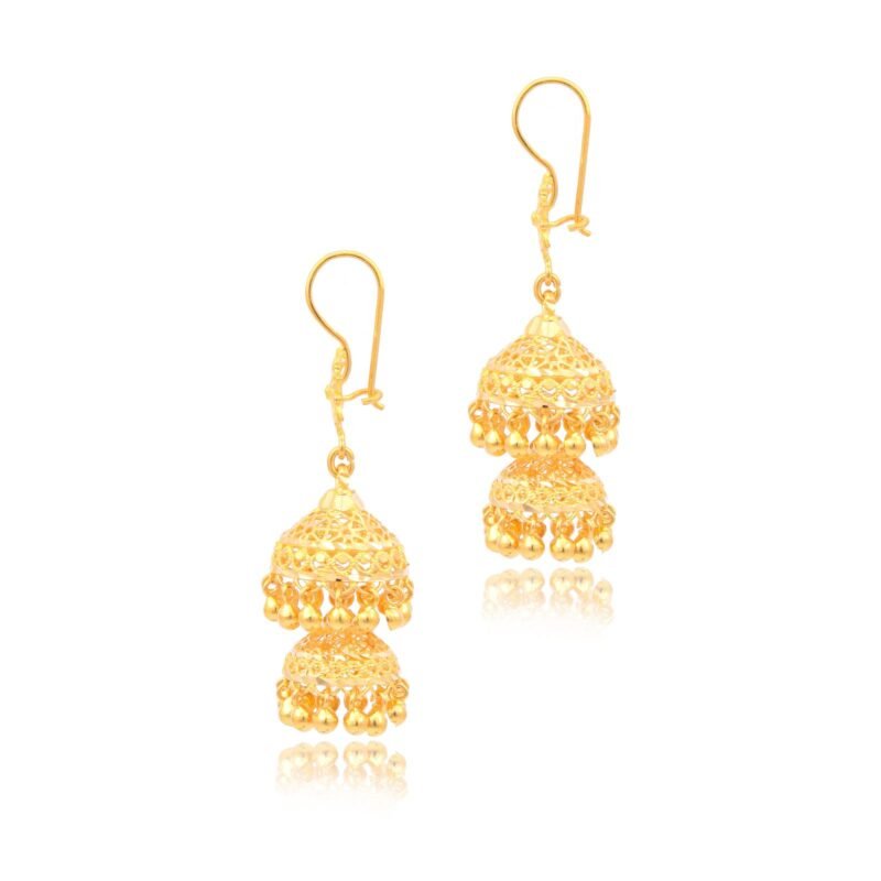 Alternative view of Introduction to 22kt Gold Jhumki Earrings