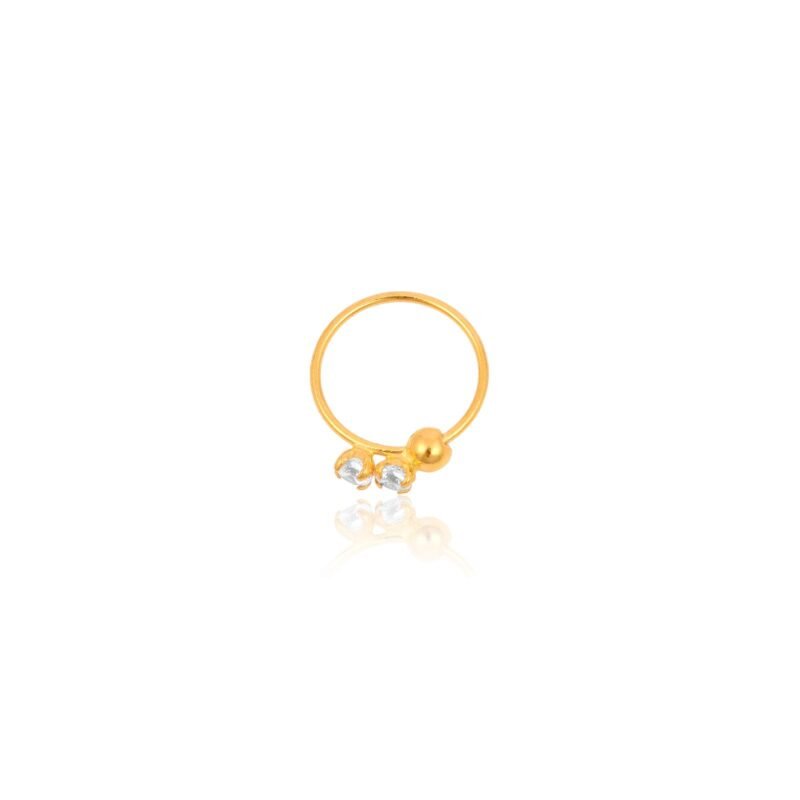 Alternative view of Expressing Individuality through Nose Pin Selection in 22kt gold