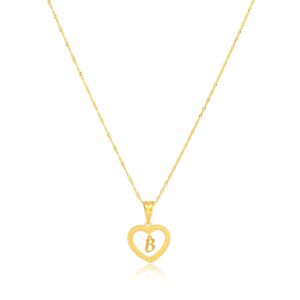 Alternative view of 22k Gold Heart-Shaped Necklace Elevate Your Love Story