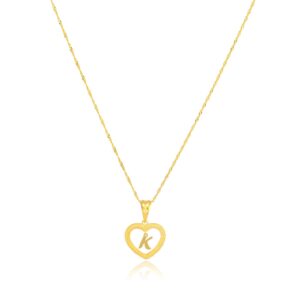 Alternative view of 22kt Gold Necklace with Heart Pendant