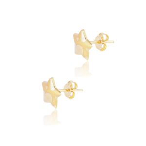 Alternative view of Exquisite Star-Shaped 18K Gold Earrings For Kids