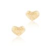 Radiant Heart-Shaped Earrings in 18K Gold For Kids
