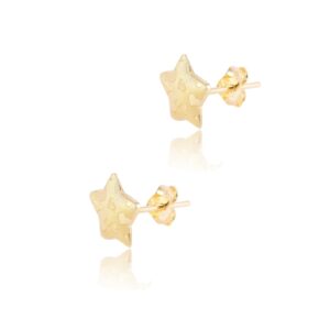 Alternative view of Exquisite Star-Shaped 18K Gold Earrings For Kids