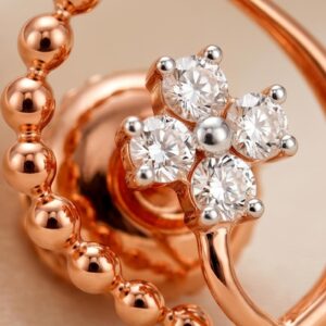 Alternative view of Timeless Sparkle: 14K Gold Natural Diamond Earrings Collection