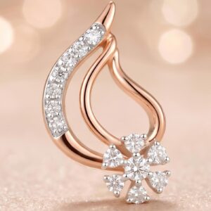 Alternative view of Elegant 14K Gold Diamond Pendant Set Collection at Bafleh Jewellery