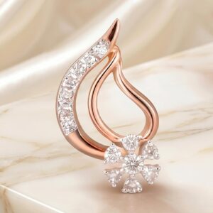 Alternative view of Elegant 14K Diamond Earrings Collection Available at Bafleh Jewellery