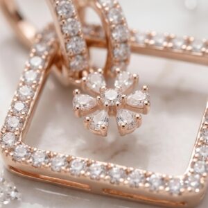 Alternative view of Elegant 14K Gold Pendant Sets Available at Bafleh Jewellery