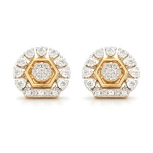 hine Smarter with 14K Gold Natural Diamond Earrings