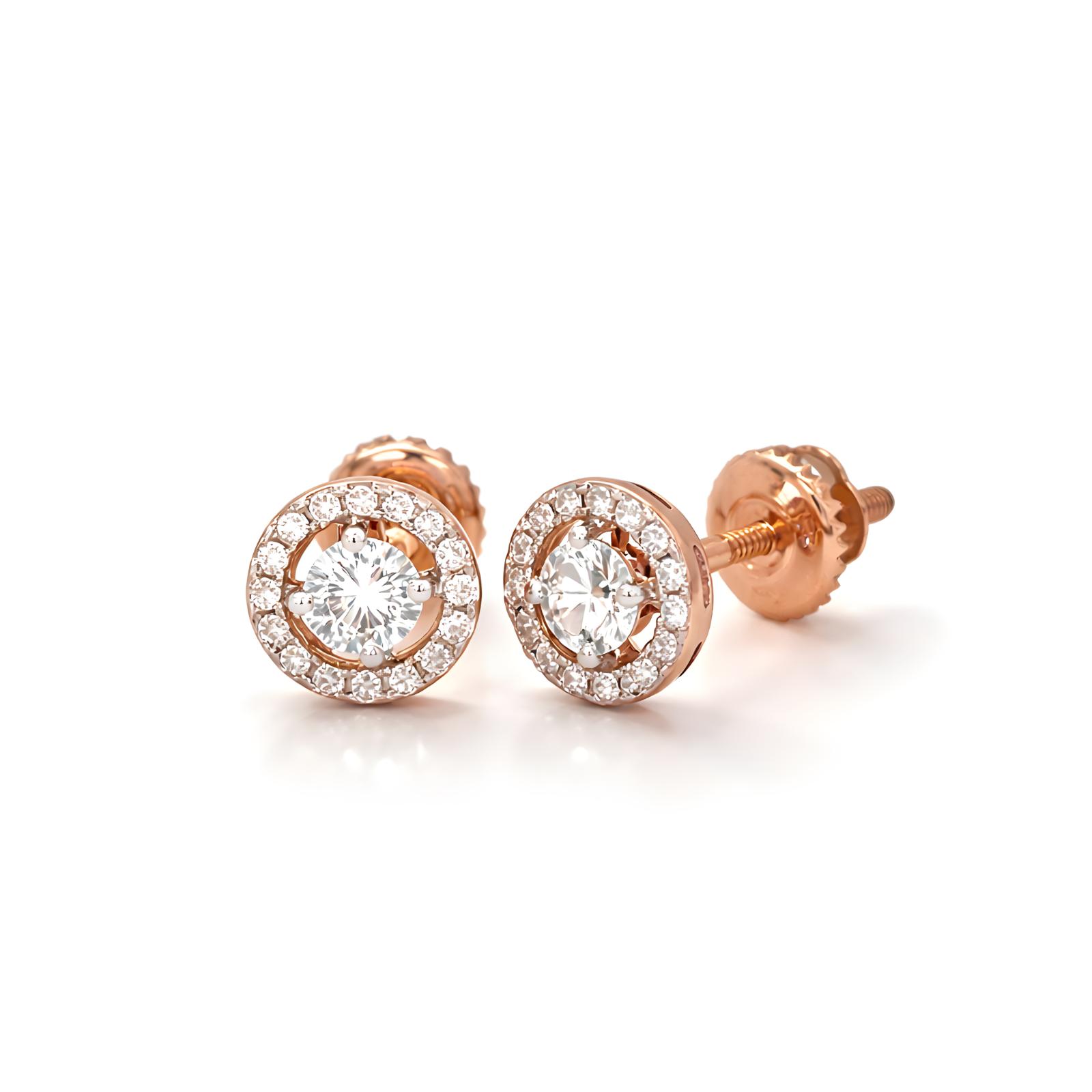 Classic Beauty in Every Detail: 14K Gold Diamond Earrings