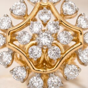 Alternative view of Crafted Brilliance in 14K Gold Natural Diamond Earrings