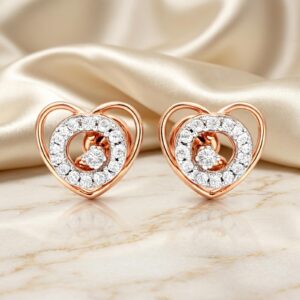 A Touch of Royalty in 14K Gold Natural Diamond Earrings