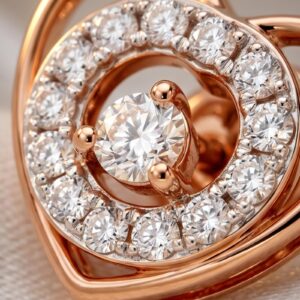 Alternative view of A Touch of Royalty in 14K Gold Natural Diamond Earrings