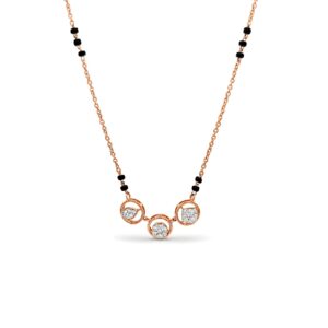Elegant 14K Gold Natural Diamond Mangalsutra A Timeless Symbol of Love and Tradition, Exclusively Available at Bafleh Jewellery