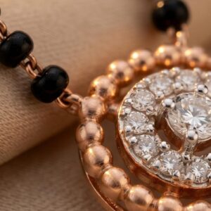 Alternative view of Timeless 14K Gold Mangalsutra with Natural Diamond Sparkle  Crafted to Celebrate Every Special Moment at Bafleh Jewellery