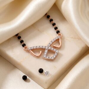 Elegant 14K Gold Mangalsutra with Natural Diamonds Available Only at Bafleh Jewellery