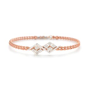 Elegant 14K Gold Diamond Bangle with Certified Natural Diamonds and IDT Certificate by Bafleh Jewellery