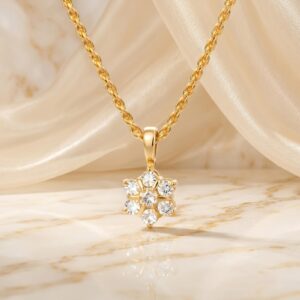 Alternative view of Timeless 14K Gold Natural Diamond Pendant Collection at Bafleh Jewellery