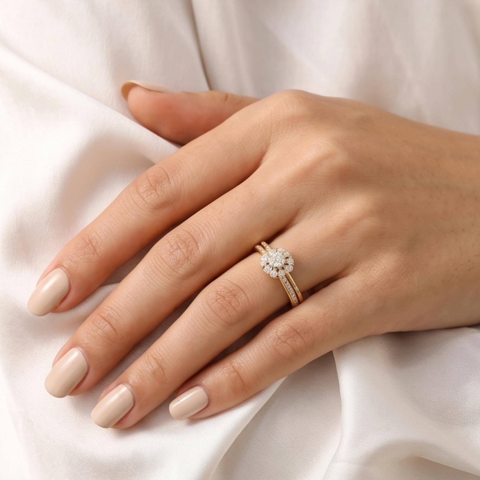 Introducing First Time at Bafleh Jewellery Exquisite New Lounge Collection of 14K Yellow Gold Diamond Rings Crafted for Timeless Luxury and Modern Elegance - Image 3