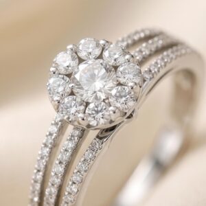 Alternative view of The New Standard of Shine Explore First Time Launch of 14K White Gold Diamond Rings in the Exclusive Lounge Collection at Bafleh Jewellery