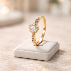 Alternative view of Sparkle in Gold, Shine in Diamond  First Time Launch of 14K Yellow Gold Ring Collection Now at Bafleh Jewellery