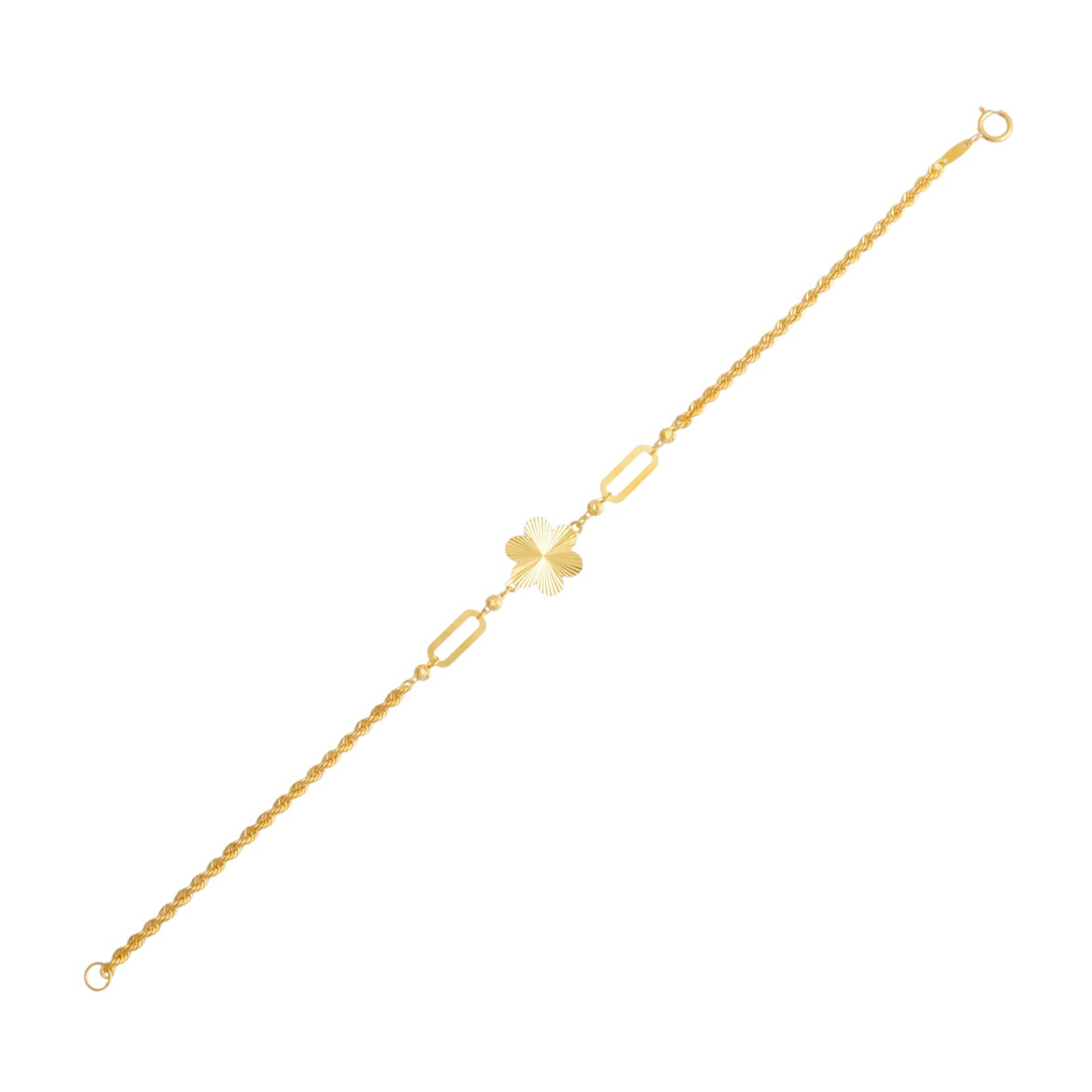 Bloom in Elegance with Our 18K Gold Flower Bracelet by Bafleh Jewellery - Image 4