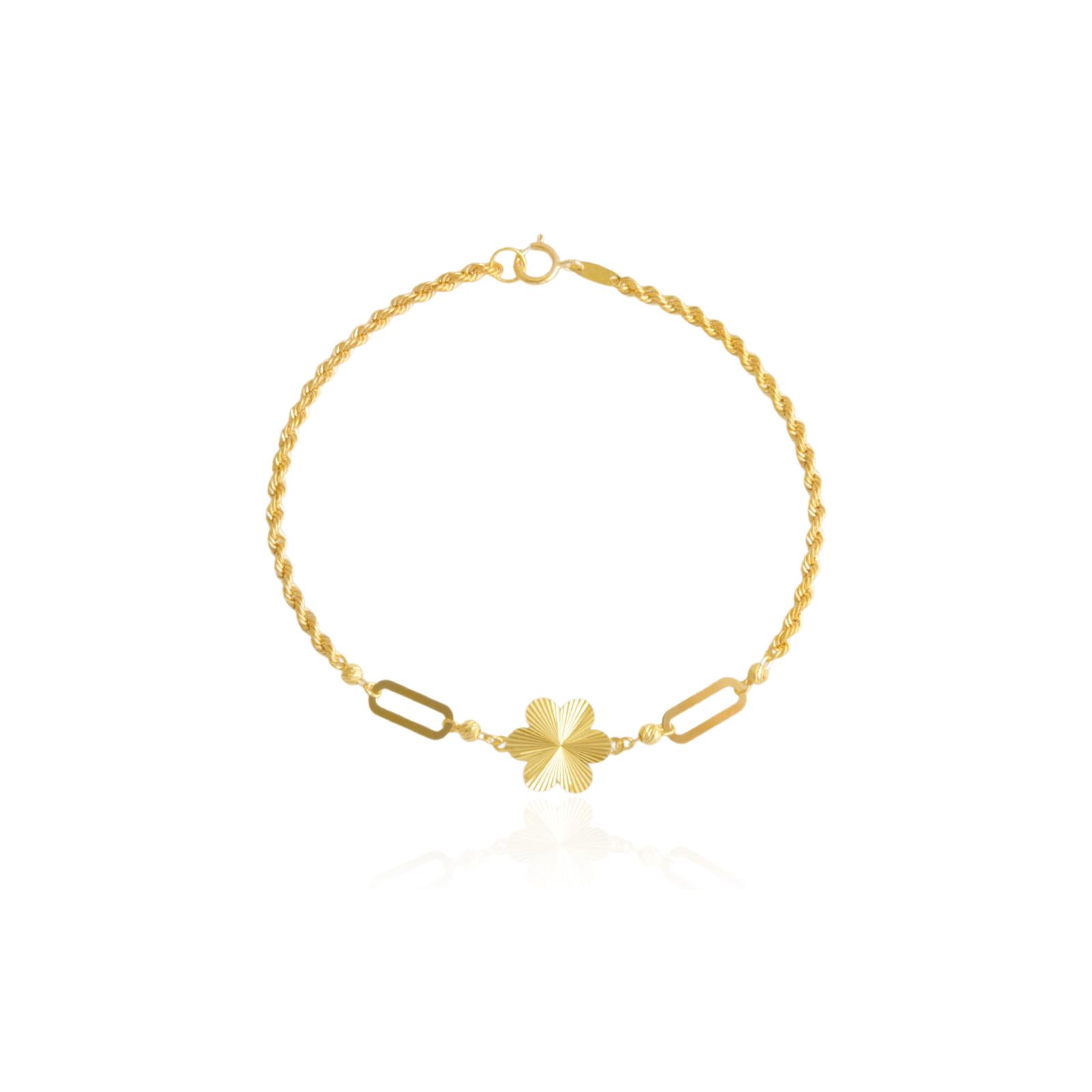 Bloom in Elegance with Our 18K Gold Flower Bracelet by Bafleh Jewellery - Image 6