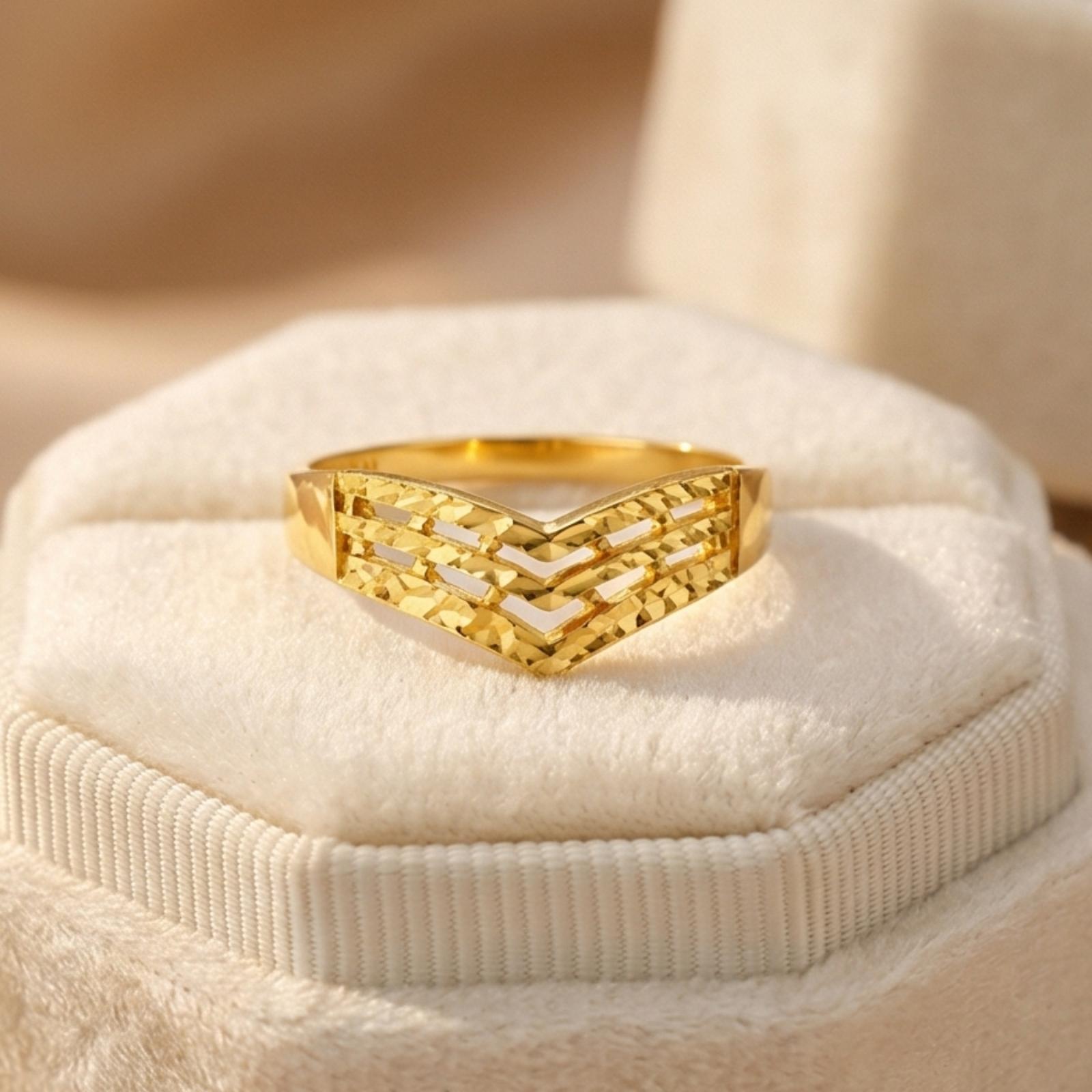 True Gold Sophistication Luxury 22KT Stylish Gold Ring Collections by Bafleh Jewellery - Image 2