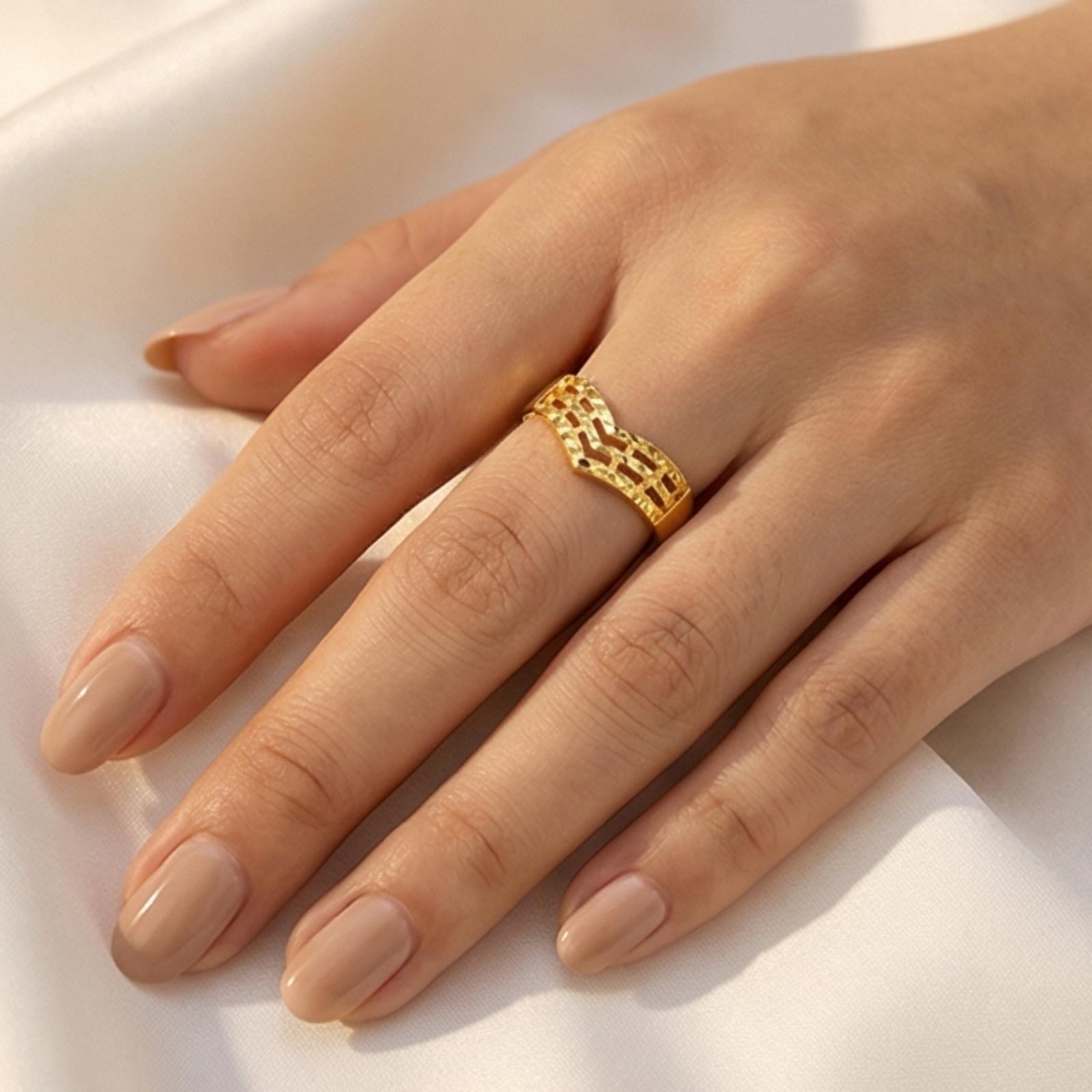 True Gold Sophistication Luxury 22KT Stylish Gold Ring Collections by Bafleh Jewellery - Image 3