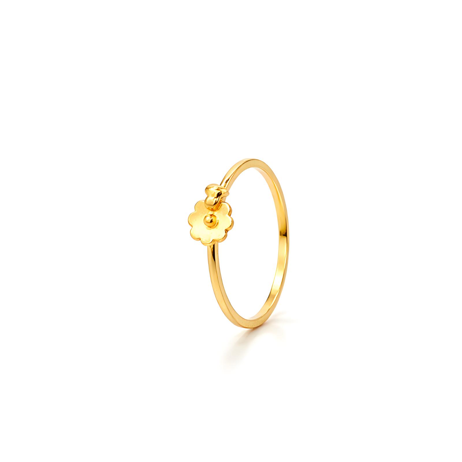 Refined Radiance Sophisticated 22KT Light weight Gold Ring Design by Bafleh Jewellery - Image 5