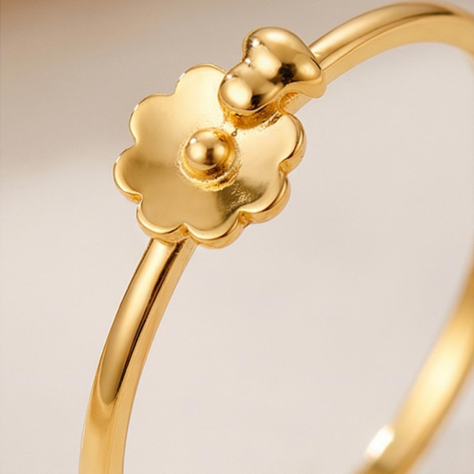 Refined Radiance Sophisticated 22KT Light weight Gold Ring Design by Bafleh Jewellery - Image 2