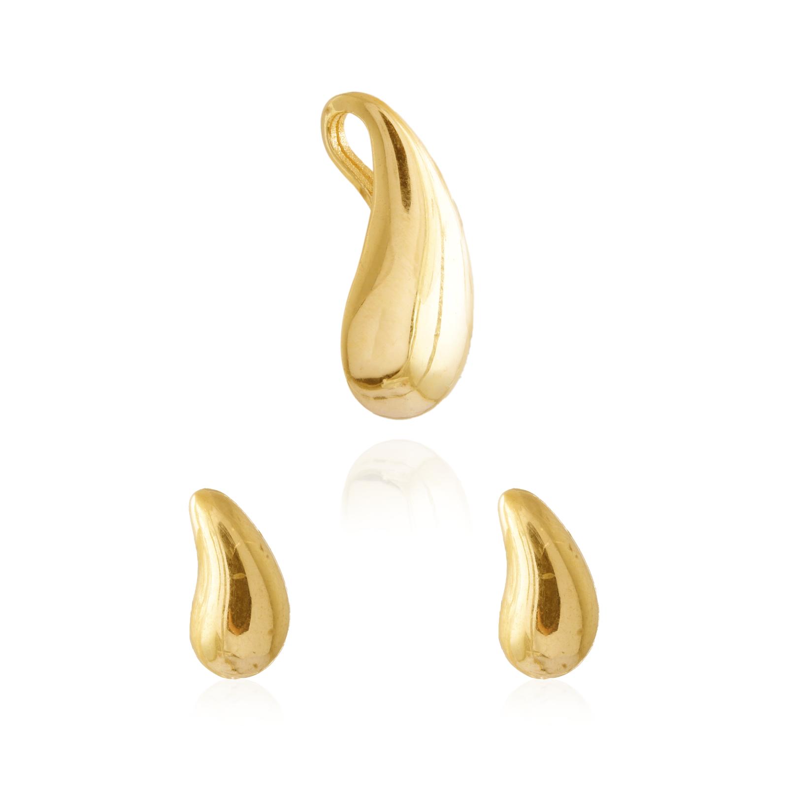 Timeless 18K Gold Pendant Set Combining Purity, Style, and Premium Craftsmanship