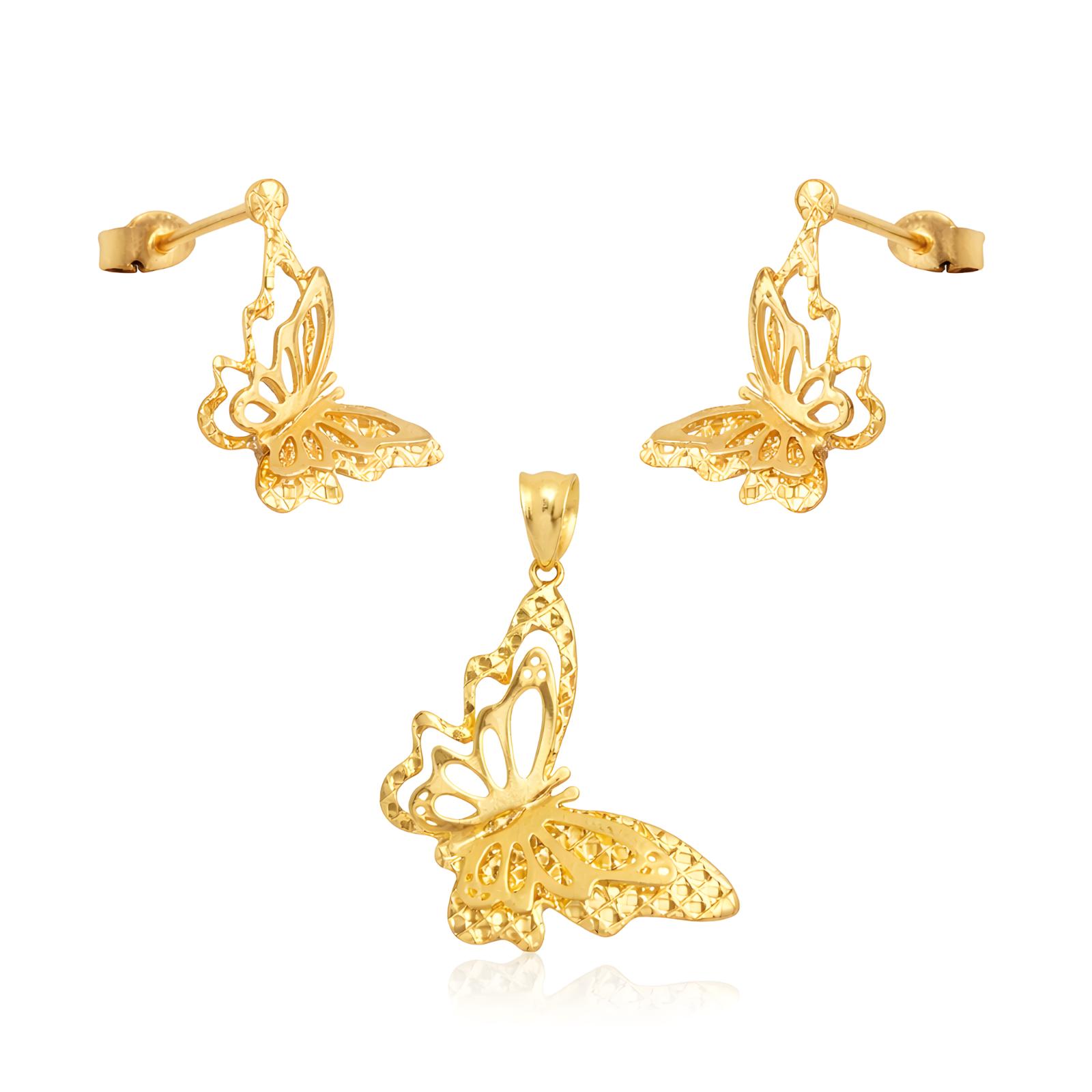 Luxurious 18K Gold Pendant Set from Bafleh Jewellery Showcasing Exceptional Craftsmanship and Radiant Shine - Image 4
