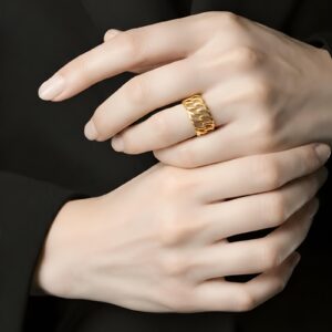Versatile Shine  18KT Lightweight Yellow Gold Ring Designed for You