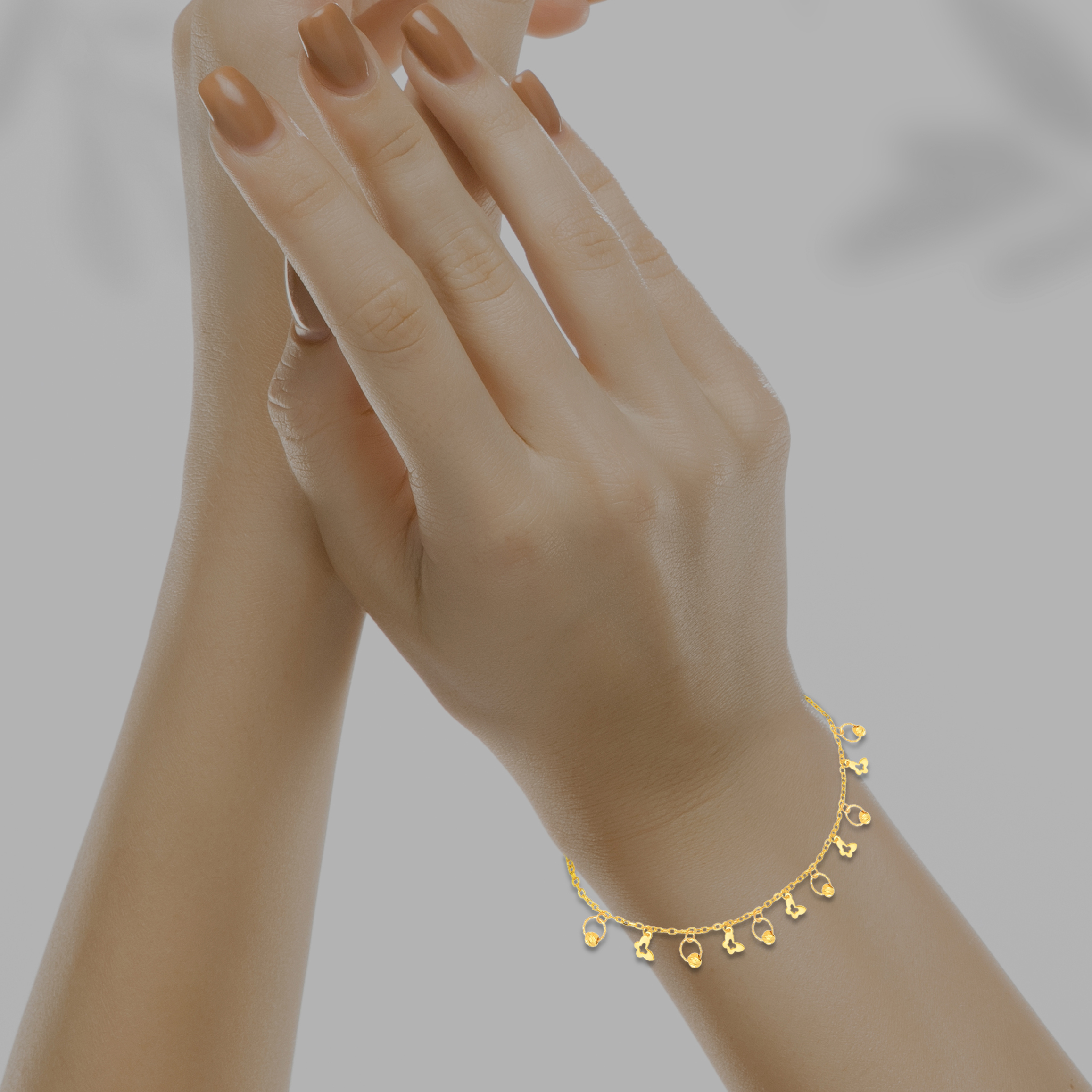 Wrap Your Love Around Her Wrist ? 21K Gold Heart Bracelet - Image 4