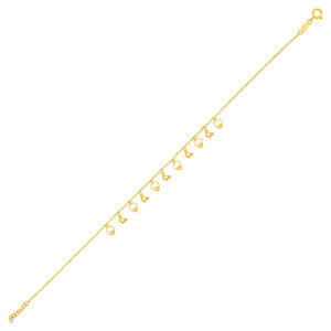 Alternative view of Wrap Your Love Around Her Wrist ? 21K Gold Heart Bracelet