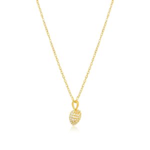 Alternative view of Unlock Elegance with 18kt Gold heart Pendant on a Stylish Chain