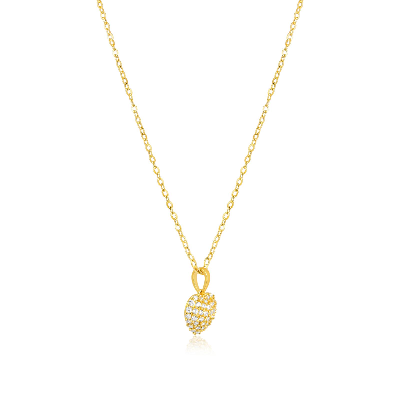 Unlock Elegance with 18kt Gold heart Pendant on a Stylish Chain - Image 2