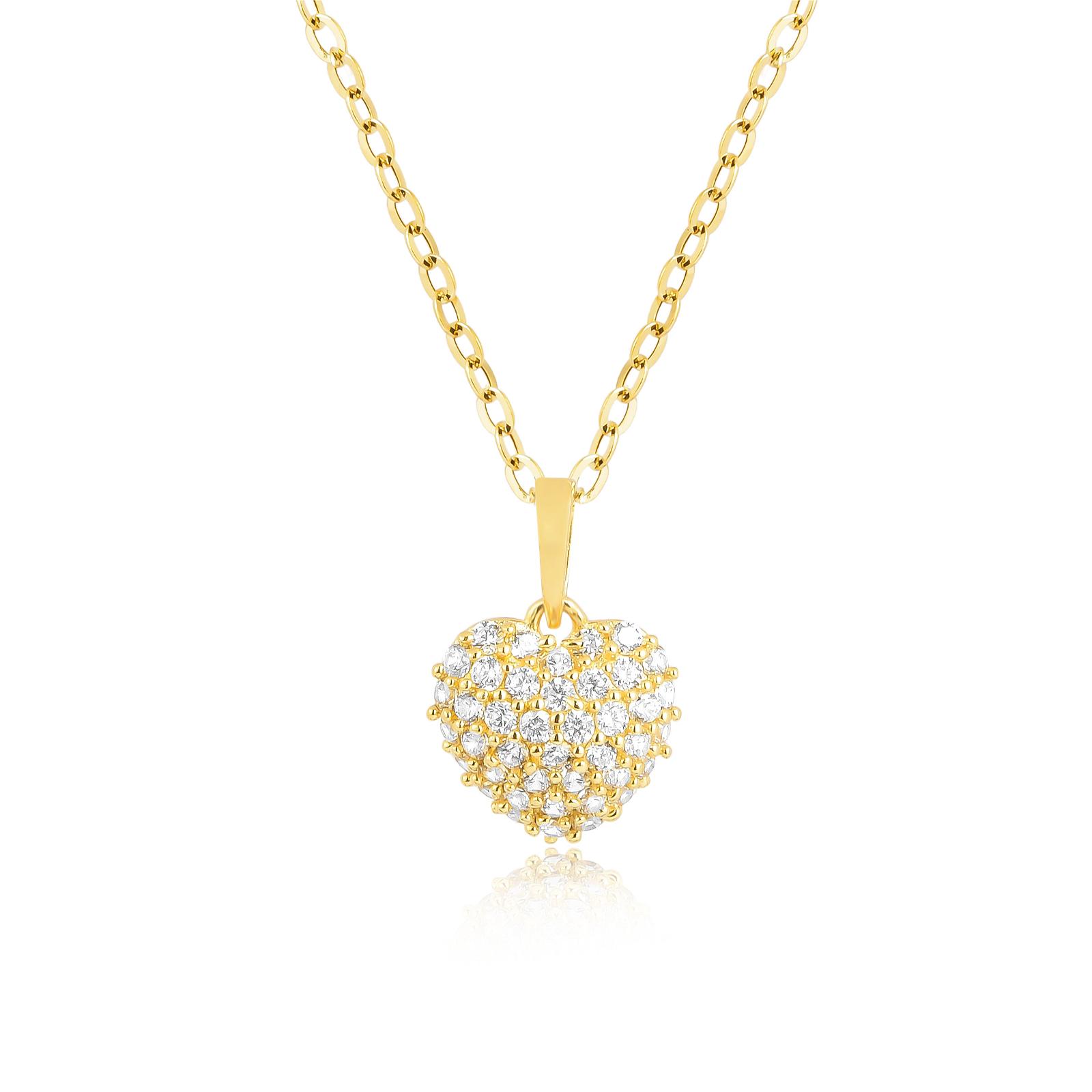 Unlock Elegance with 18kt Gold heart Pendant on a Stylish Chain