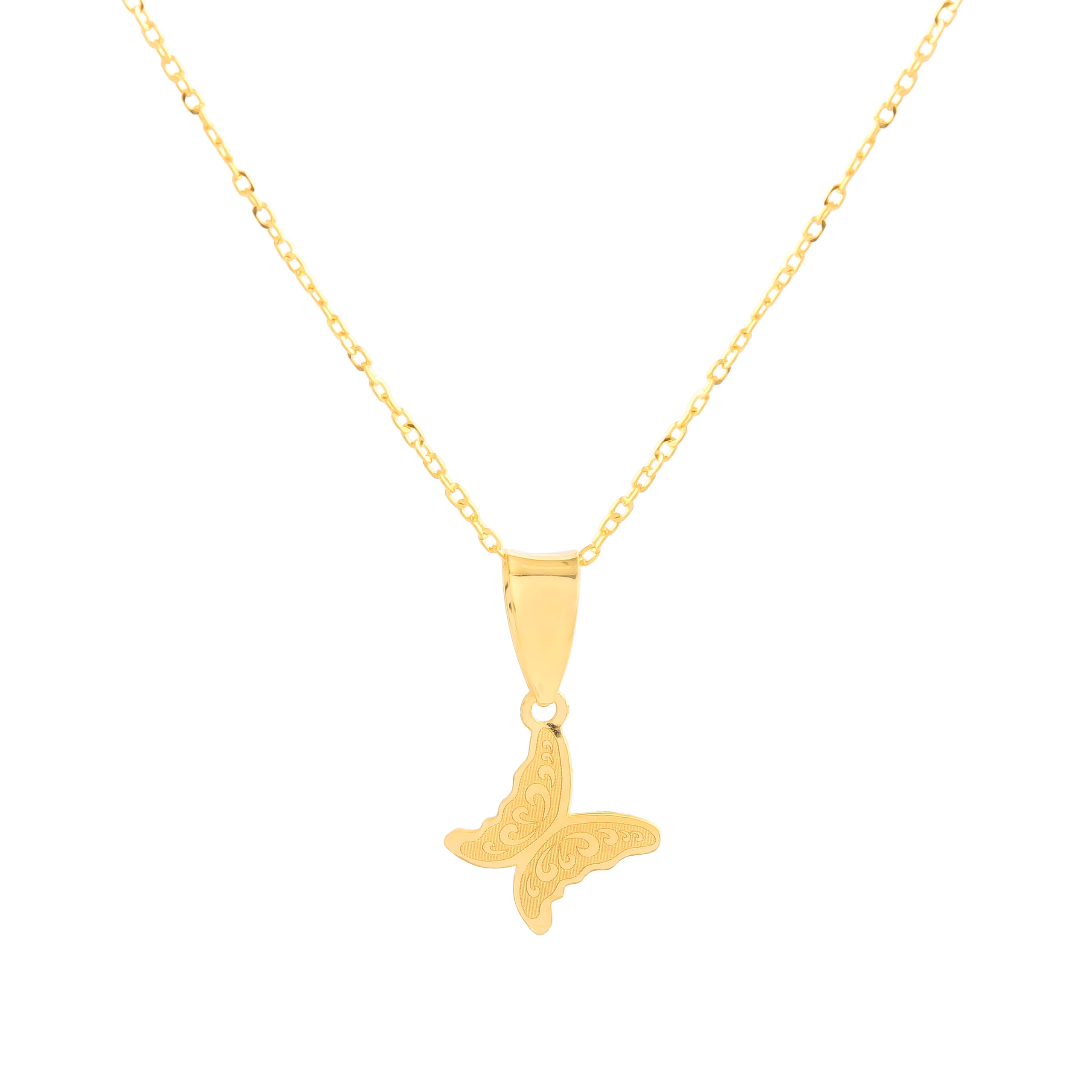 Wear the Symbol of Grace ? Butterfly Necklace in 21K Gold