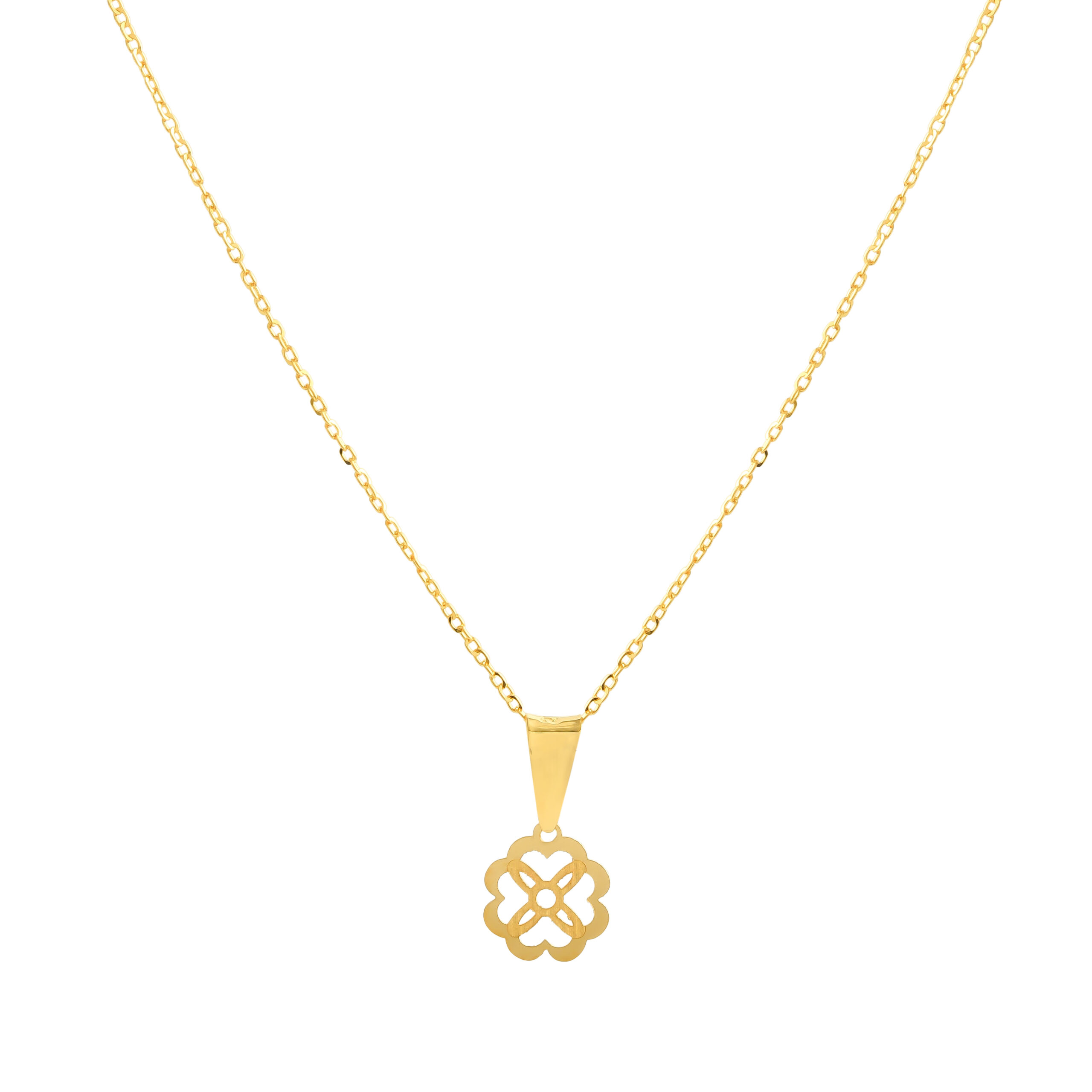 A Necklace That Blooms with Love ? 21K Gold Flower Design