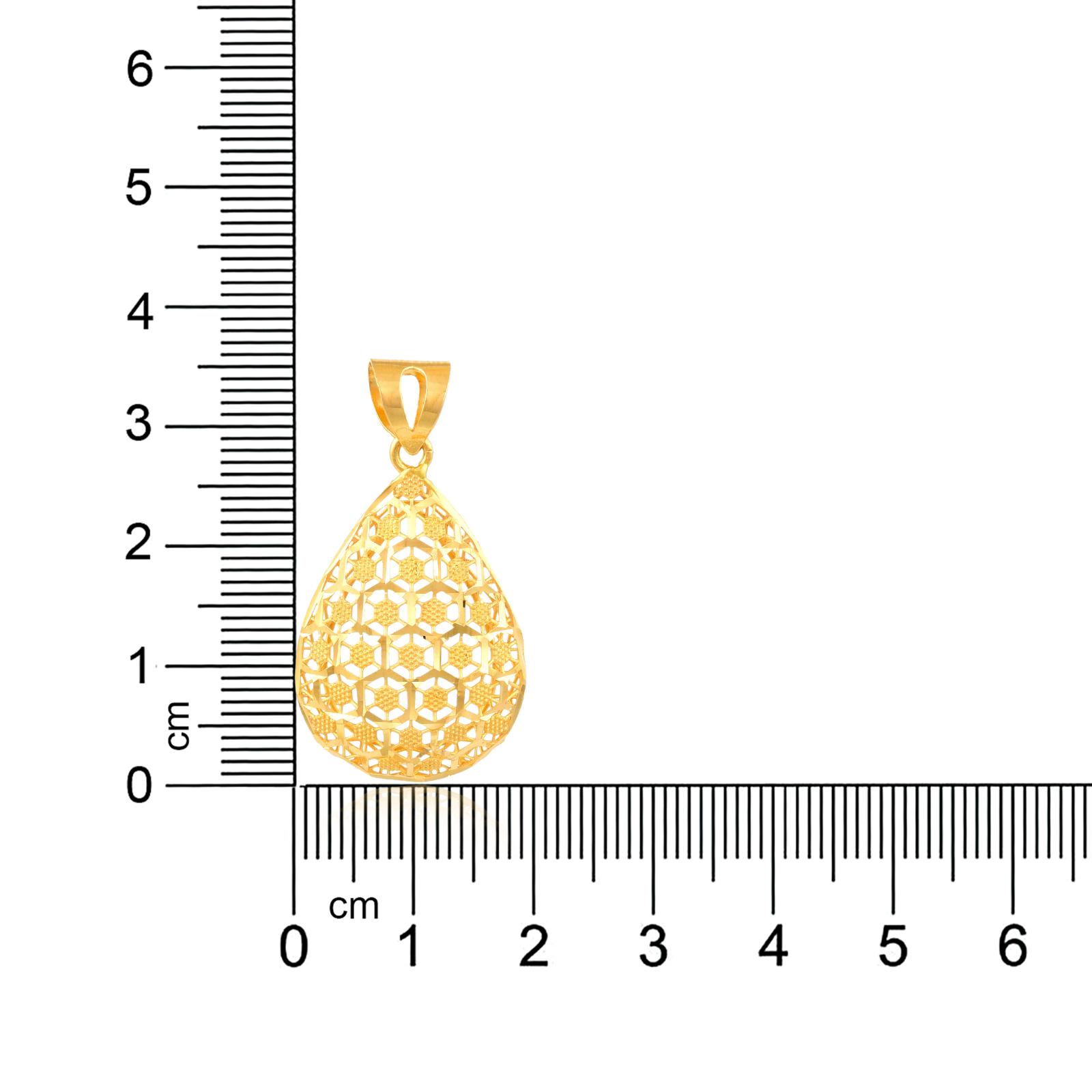 Experience the beauty of a finely crafted 21k gold pendant - Image 3
