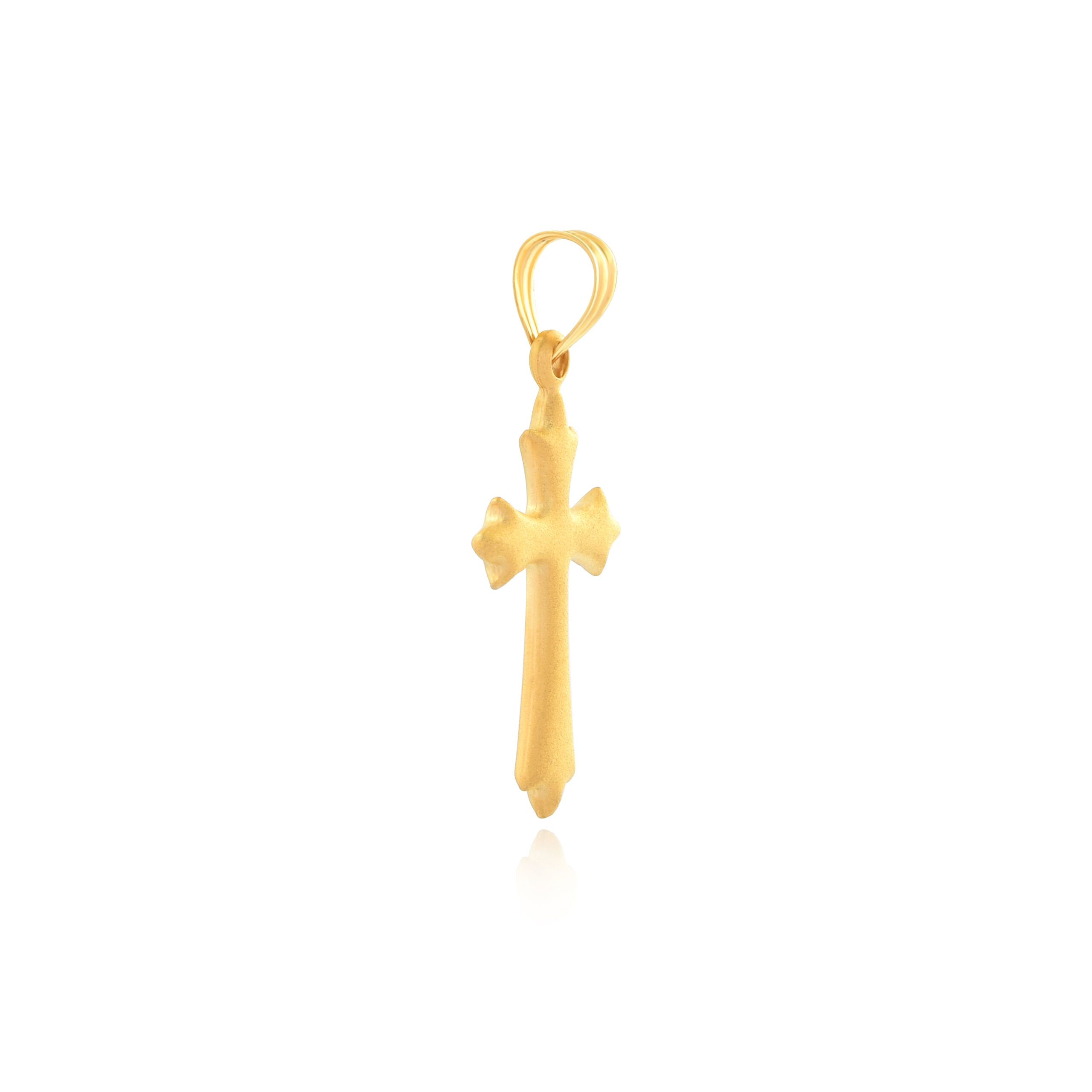 22K Gold Cross Pendant A Timeless Emblem of Faith and Grace by Bafleh Jewellery - Image 3